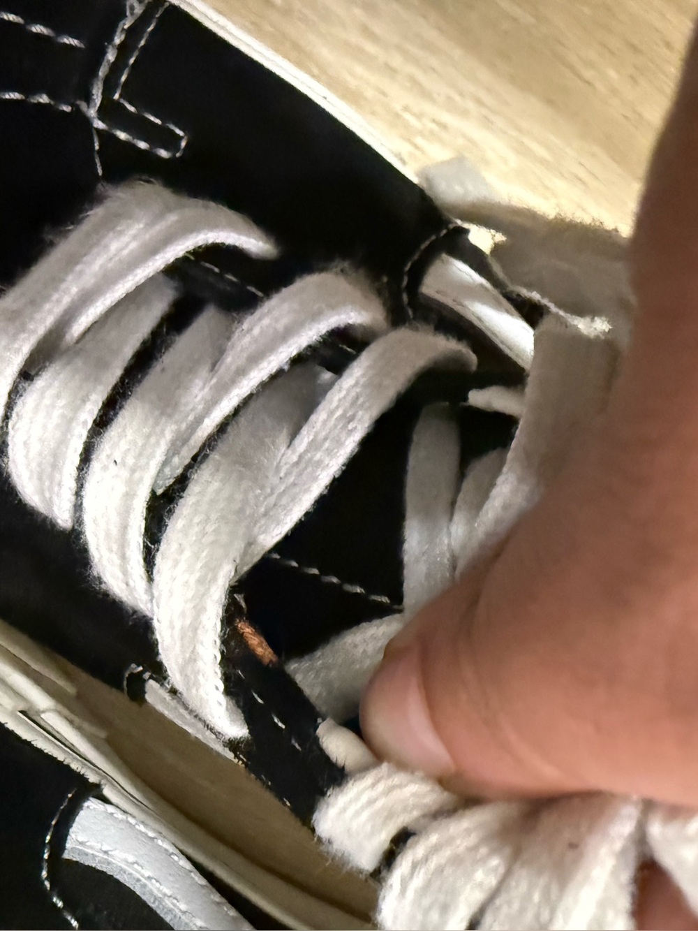Vans Sk8-Hi Stacked Black, White & Gum Platform Shoes - Picture 7 of 10